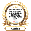 Astrica_Award Logo AI enhanced servicenow partner of the year